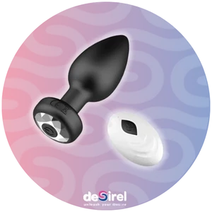 Desirel Easy Obsidian akkus, rádiós anál vibrátor, fekete
