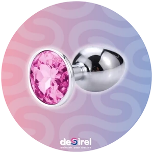 Desirel Pink Jewel M anál plug, ezüst-pink