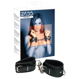 ZADO - bőr csukló bilincs (fekete)