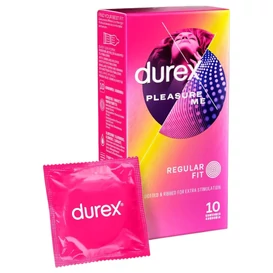 Durex Pleasure Me - bordázott-pontozott óvszer (10db)