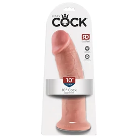 King Cock 10 - nagy tapadókorongos dildó (25cm) - natúr
