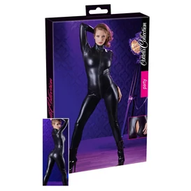 Cottelli - fényes hosszúujjú party overál (fekete)