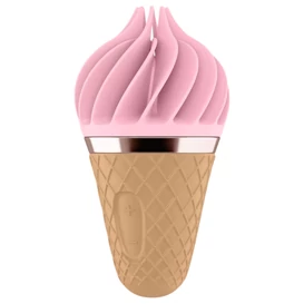 Satisfyer Sweet Treat - akkus, forgó csikló vibrátor (pink-barna)