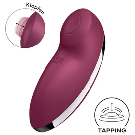 Satisfyer Tap &amp; Climax 2 - 2in1 csiklóizgató és vibrátor (piros)