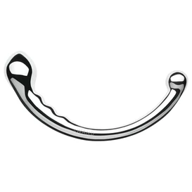 Le Wand - kétvégű rozsdamentes acél dildó (ezüst)