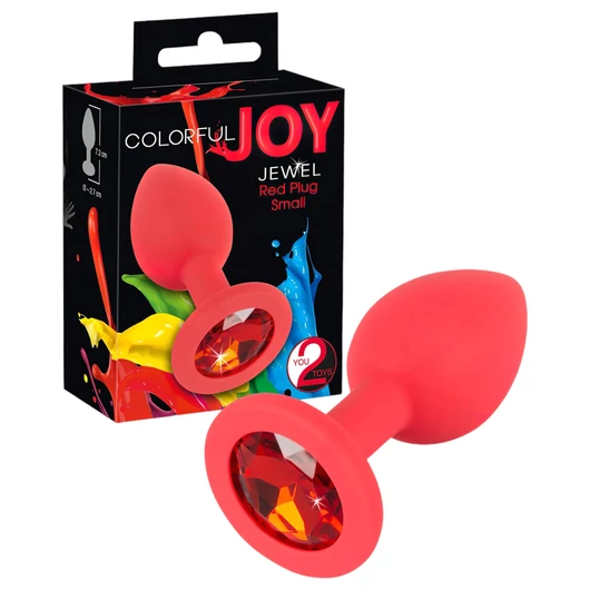 Colorful JOY - szilikon anál plug - kicsi (piros)