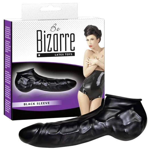 You2Toys - Latex pénisz-és hereköpeny (fekete) - Be Bizarre