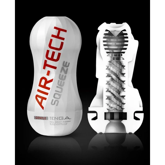 TENGA Air-Tech Squeeze Gentle - szívó maszturbátor (fehér)