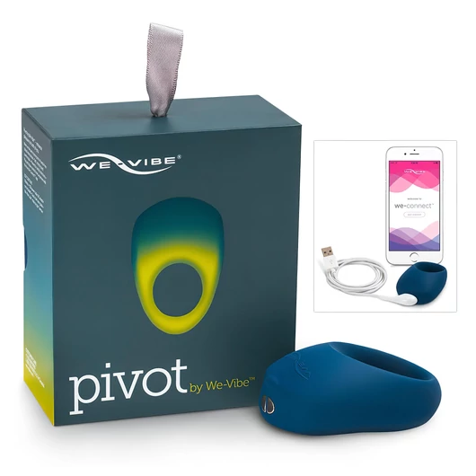 We-Vibe Pivot - akkus, vibrációs péniszgyűrű (éjkék)