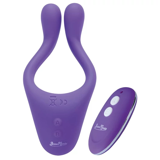 BeauMents Doppio 2 - akkus, rádiós, 3 motoros párvibrátor (lila)