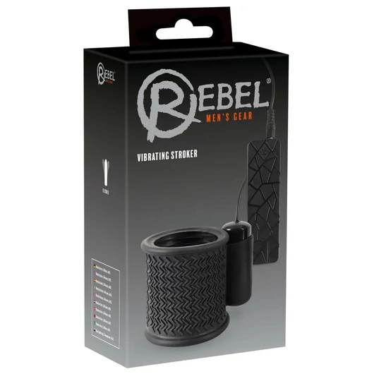 Rebel Stroker - lécrezgető péniszmandzsetta (fekete)