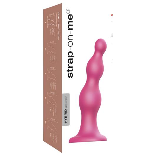 Strap-on-me Beads L - gyöngyös, talpas dildó (pink)