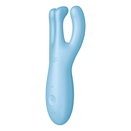 Satisfyer Threesome 4 - okos csiklóvibrátor (kék)