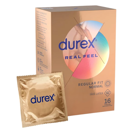 Durex Real Feel - latexmentes óvszer (16db)