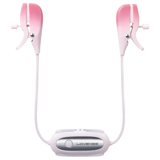 LOVENSE Gemini - okos, vibrációs mellbimbó csipesz (pink)