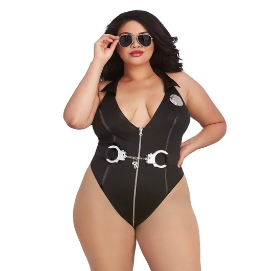 Dreamgirls Plus Size Cop - kivágott rendőrnő body (XL-XXL)