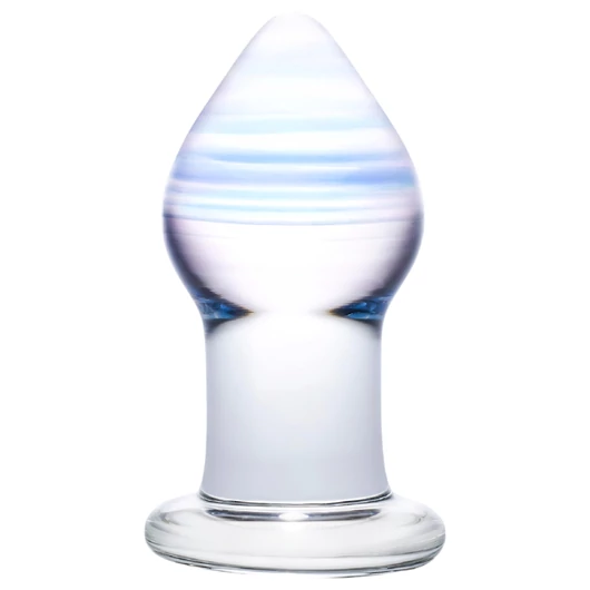 GLAS Amethyst Rain - üveg anál plug (átlátszó lila)