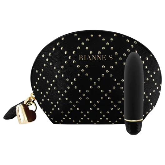 Rianne Essentials Classique Stud - szilikon rúzs vibrátor (fekete)
