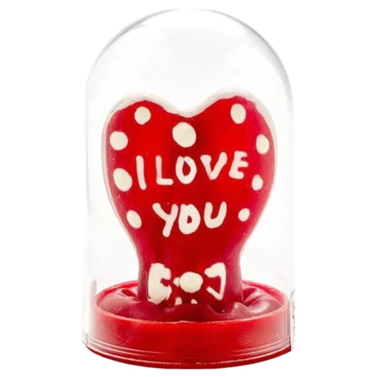I Love You - kézzel festett dizájn óvszer (1db)