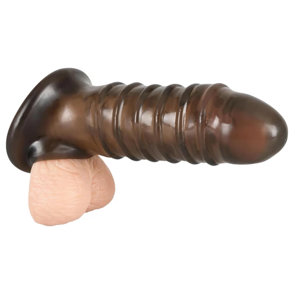 Rebel - bordázott péniszköpeny (szürke)