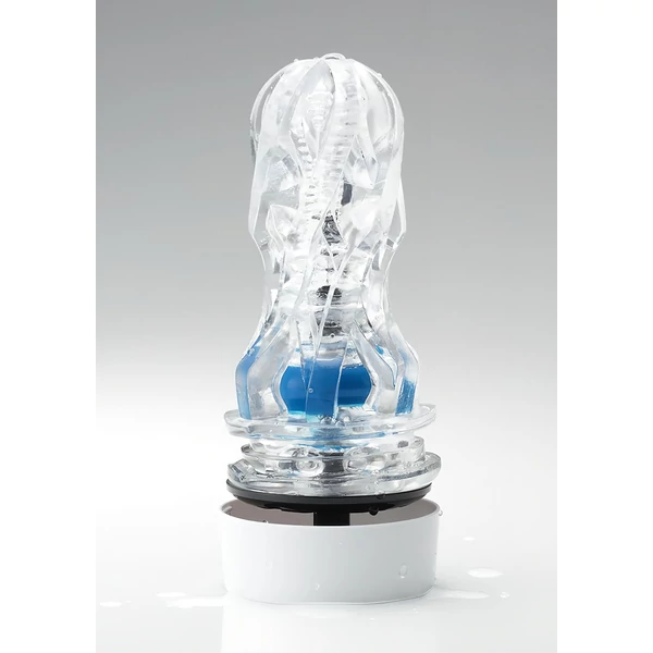 TENGA Aero - szuper szívó száj maszturbátor (fehér-kék)