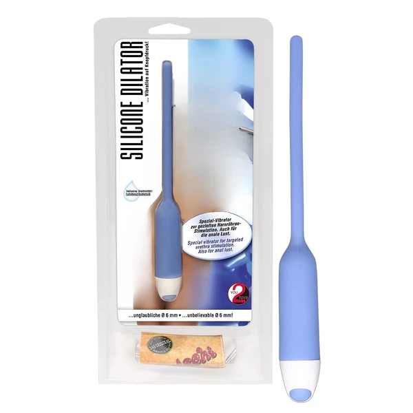 You2Toys - Kis, szilikon vibrációs dilátor - kék