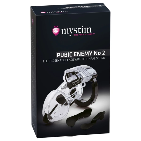 mystim Pubic Enemy No 2 - elektro pénisz ketrec
