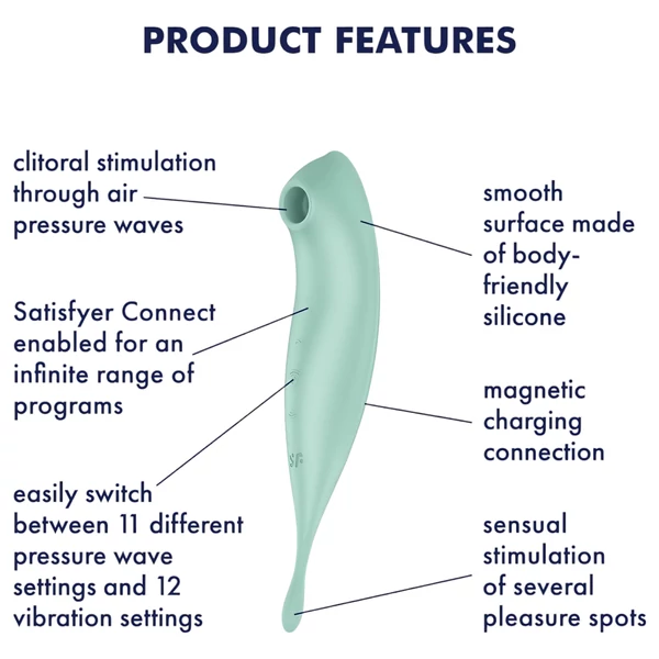 Satisfyer Twirling Pro - okos 2in1 csikló vibrátor (menta)