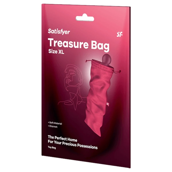 Satisfyer Treasure Bag XL - diszkrét tároló táska - extra nagy (pink)