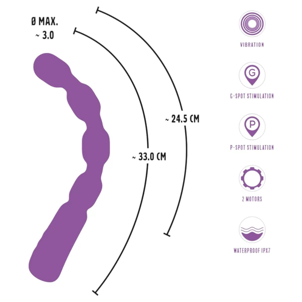 You2Toys - gyöngyös G- és P-pont vibrátor (lila)