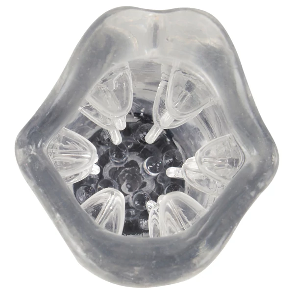 Stroker - rezgő, forgó maszturbátor (átlátszó)