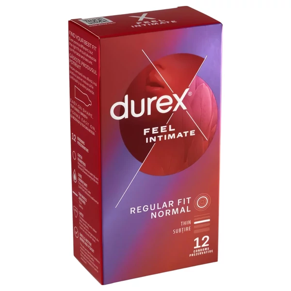 Durex Feel Intimate - vékonyfalú óvszer csomag (2x12db)
