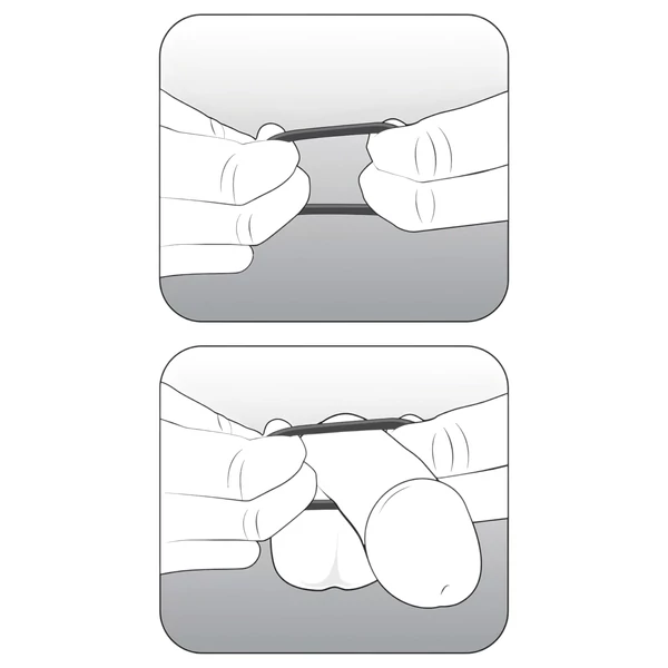 Stay Hard - péniszgyűrű szett (fekete)