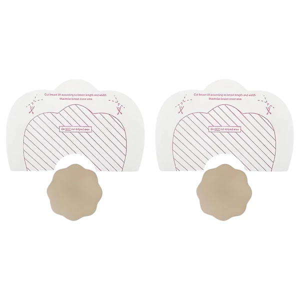 Bye Bra F-H - láthatatlan mellemelő tapasz - nude (6db)