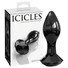 Kép 1/3 - Icicles No. 78 - kúpos üveg anál plug (fekete)