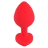 Kép 3/8 - You2Toys Plug M - fekete köves, szíves anál dildó - közepes (piros)