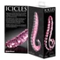 Kép 2/6 - Icicles No. 24 - bordázott nyelv üveg dildó (pink)