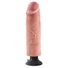 Kép 2/6 - King Cock 10 - hajlítható, tapadótalpas vibrátor (25cm) - natúr