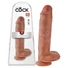 Kép 1/5 - King Cock 11 - tapadókorongos, herés dildó (28cm) - sötét natúr