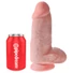 Kép 2/5 - King Cock 9 Chubby - tapadókorongos, herés dildó (23cm) - natúr