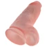 Kép 5/5 - King Cock 9 Chubby - tapadókorongos, herés dildó (23cm) - natúr