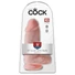 Kép 1/5 - King Cock 9 Chubby - tapadókorongos, herés dildó (23cm) - natúr