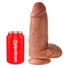Kép 2/5 - King Cock 9 Chubby - tapadókorongos, dildó (23cm) - sötét natúr