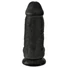 Kép 3/5 - King Cock 9 Chubby - tapadókorongos, herés dildó (23cm) - fekete