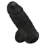 Kép 4/5 - King Cock 9 Chubby - tapadókorongos, herés dildó (23cm) - fekete