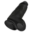 Kép 5/5 - King Cock 9 Chubby - tapadókorongos, herés dildó (23cm) - fekete