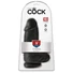 Kép 1/5 - King Cock 9 Chubby - tapadókorongos, herés dildó (23cm) - fekete