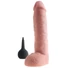 Kép 4/6 - King Cock 11 - élethű spriccelő dildó (28cm) - natúr
