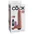 Kép 1/6 - King Cock 11 - élethű spriccelő dildó (28cm) - natúr