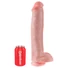 Kép 2/5 - King Cock 15 - tapadókorongos, herés dildó (38cm) - natúr